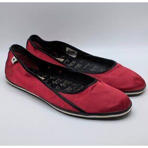 Converse All One Star Satin Red Ballet Flats Women’s Size 8 Chuck Taylor Shoes